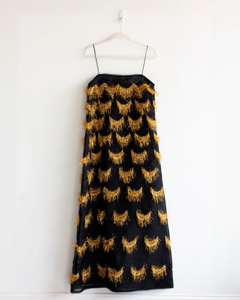 Ulla Johnson Gold Embellished Party Dress