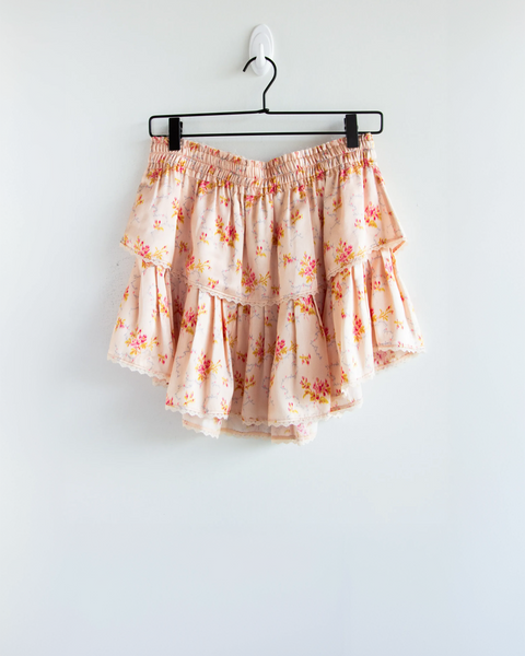 Loveshackfancy Silk Floral Skirt