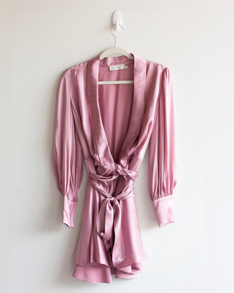 Zimmermann Pink Wrap Dress