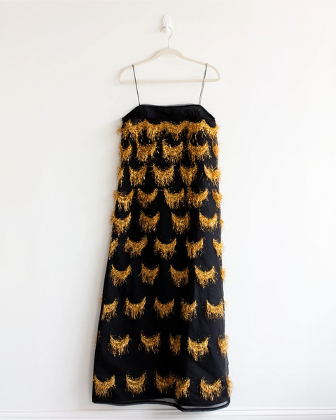 Ulla Johnson Gold Embellished Party Dress