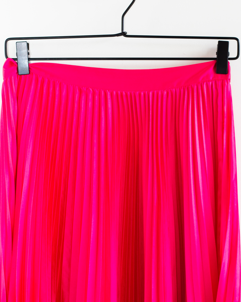 Amur Pink Pleated Maxi Skirt