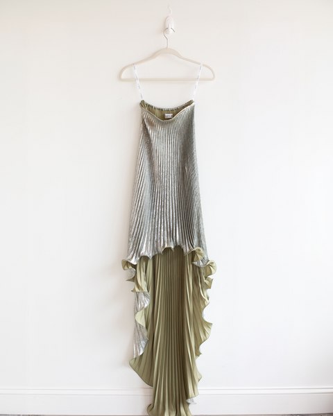 Lidee Green Scalloped Dress