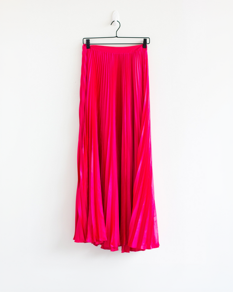 Amur Pink Pleated Maxi Skirt