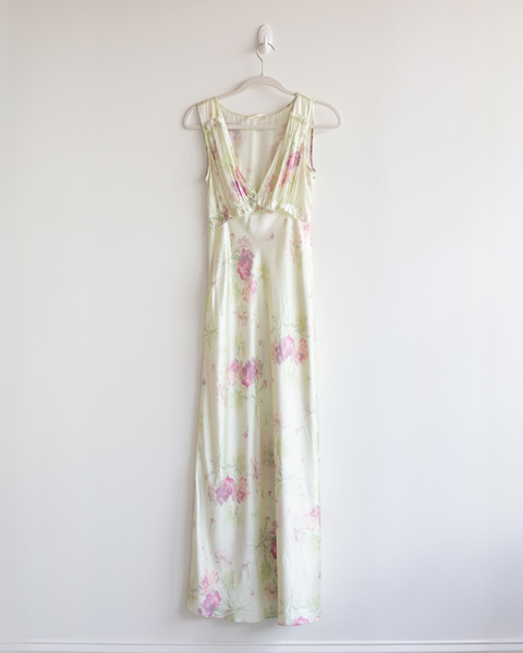 Loveshackfancy Pastel Silk Maxi Dress