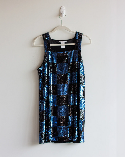 Alice And Olivia Checker Sequin Dress