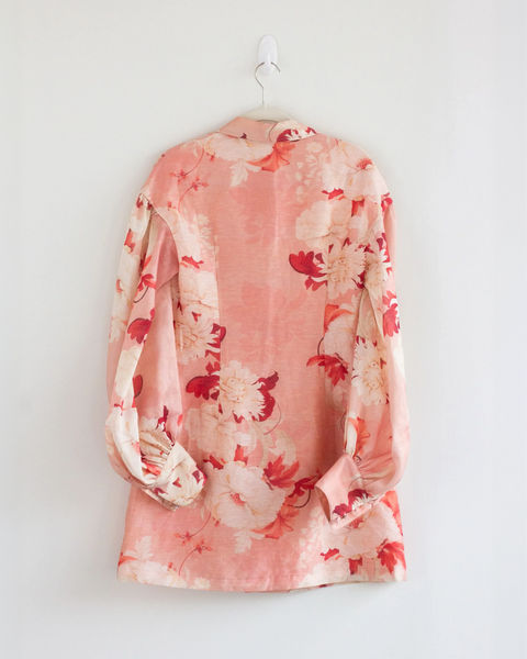 Leo Lin Linen Floral Tie Dress