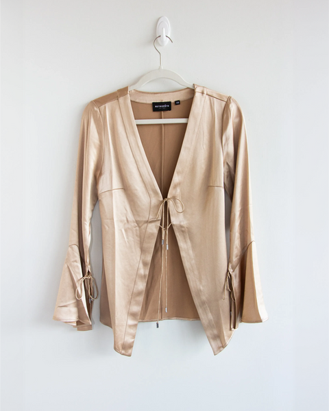 Retrofete Nude Tie Top