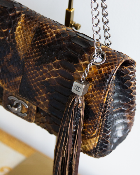 Chanel Vintage Python Hobo Bag