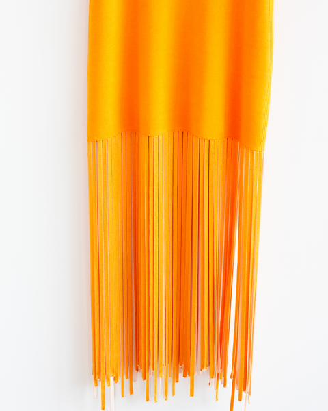 Sandro Orange Fringe Dress