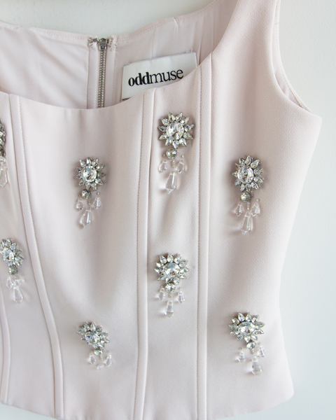 Odd Muse Crystal Corset Top